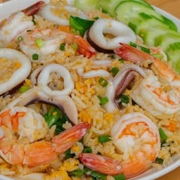 ข้าวผัดกุ้ง+หมึก