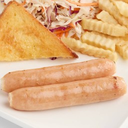 สเต๊กไส้กรอกไก่ (2 ชิ้น)