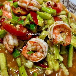 ตำแตงกุ้งสุก