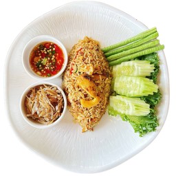 ข้าวผัดไตปลาแห้ง(ปลากรอบหมด)ฟรีไข่ต้ม