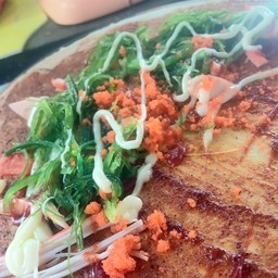 ยำสาหร่าย+ปลาเส้น+ปูอัด