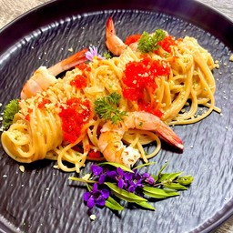 สปาเก็ตตี้ครีมไข่กุ้ง