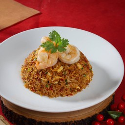 ข้าวผัดซอสซัมบัลกุ้ง