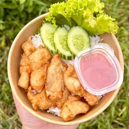 ข้าวหน้าไก่ทอด