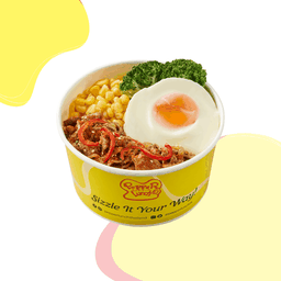 ข้าวด้งสไปซี่หมูและไข่