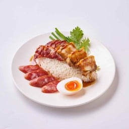 ข้าวหมูแดงหมูกรอบ