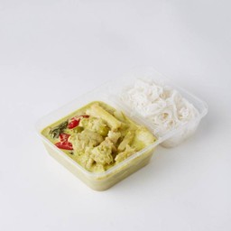 ขนมจีนแกงเขียวหวานไก่ยอดมะพร้าว