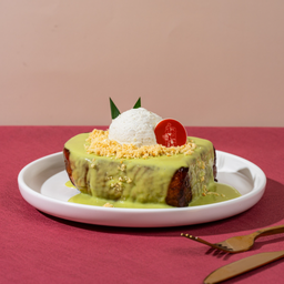 โทสต์สังขยาใบเตย+ไอศกรีมโฮมเมด