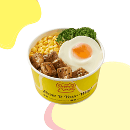 ข้าวด้งเทริยากิหมูคุโรบูตะและไข่