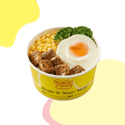 ข้าวด้งเทริยากิหมูคุโรบูตะและไข่