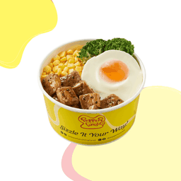 ข้าวด้งเทริยากิหมูคุโรบูตะและไข่