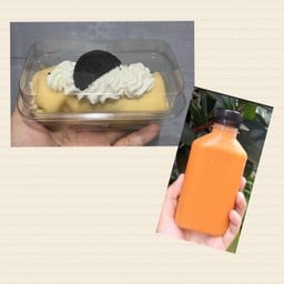 เครปกล้วยหอมโอริโอ้ +ชาไทย 1ขวด