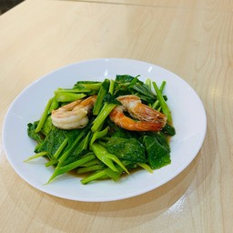 ผัดคะน้ากุ้ง