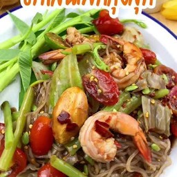 ตำเส้นเล็กกุ้งสุก