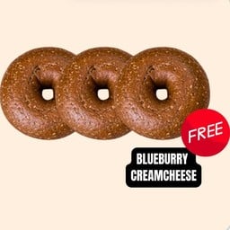 Chocolate Bagels (3 ชิ้น) ฟรี Blueberry Cream Cheese