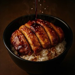 ข้าวสเต็กไก่ทอดซอสเทอริยากิ