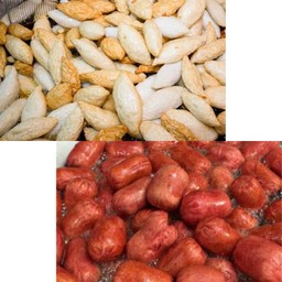 ไส้กรอกแดง + ลูกชิ้นปลา  (5+5)