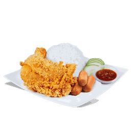 ข้าวสะโพกไก่กรอบ