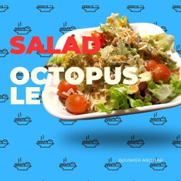 Fried octopus legs salad