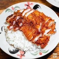 ข้าวหมูสามชั้น+แจ่ว