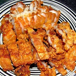 ข้าวเหนียวสามชั้นทอด+แจ่ว