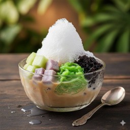 M.B.Taro.Lo แตงไทย+ข้าวเหนียวดำ+เผือก+ลอดช่อง น้ำกะทิน้ำตาลโตนดเคี่ยว