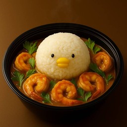 ข้าวกุ้งผัดผงกะหรี่