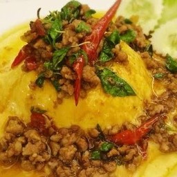 ข้าวไข่ข้น+กระเพราหมูสับ