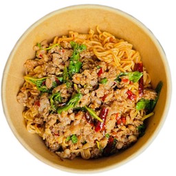 กะเพรามาม่าหมูสับ