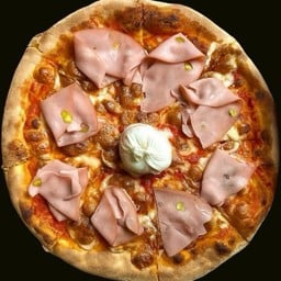 Pizza Mortadella and Stracciatella