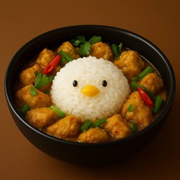 ข้าวไก่ผัดผงกะหรี่