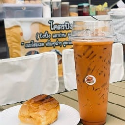 ปังก้อนเนยนม+ชาไทย22ออนซ์
