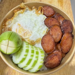 ข้าวกุนเชียงไข่ดาว+น้ำพริก