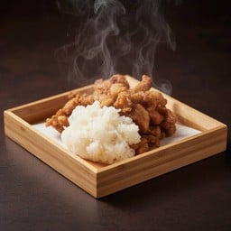 ข้าวเหนียวไก่ทอดกระเทียม