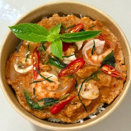 ข้าวไข่ข้นห่อหมกกุ้ง