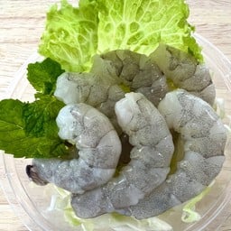 กุ้งแช่น้ำปลากวน ขนาดกลาง กุ้ง 5-6ตัวในเซ็ตมีผัก น้ำจิ้มซีฟู๊ดรส และหอมเจียวให้ค่ะ