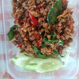 ข้าวกระเพราหมูบด