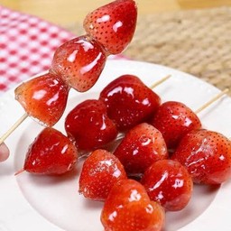 1 ไม้ ถังหูลู่ สตอเบอรี่เกาหลีเคลือบน้ำตาล