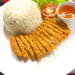 ข้าวหน้าไก่ทอด