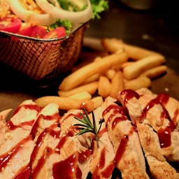 สเต็กไก่ย่างบาบีคิว