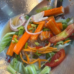 ยำวุ้นเส้นปูอัด