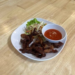 เนื้อแดดเดียวทอด.