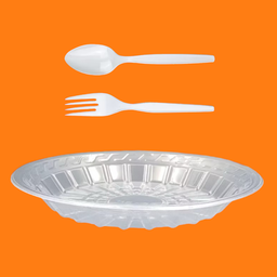 จาน+ช้อนส้อม