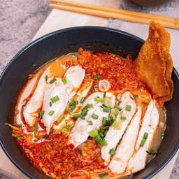 ก๋วยเตี๋ยวไก่ตัมยำน้ำข้น ธรรมดา