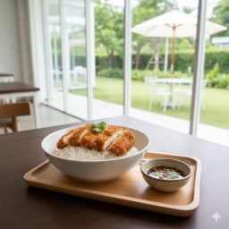 ข้าวไก่ทอดจิ้มแจ่ว