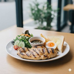 สเต็กไก่ย่างน้ำจิ้มแจ่ว (สำหรับสายสุขภาพ) New!!