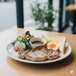 สเต็กหมูย่างน้ำจิ้มแจ่ว (สำหรับสายสุขภาพ) New!!