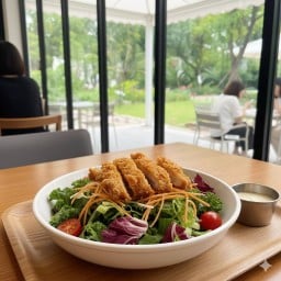 สลัดไก่กรอบ