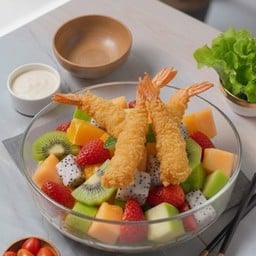 สลัดผัลไม้กุ้งกรอบ