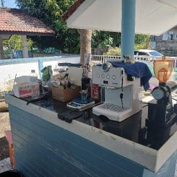 กาแฟสด+ส้มตำ+ปลาเผา